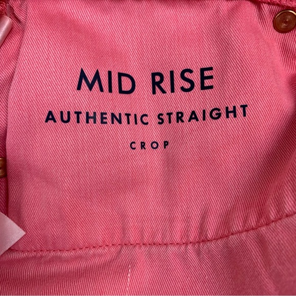 Lucky Brand Pink Mid Rise Crop Straight Corduroy Pants Size 16/33 NWT - Picture 13 of 15